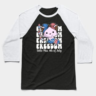 Little miss 4th of July Baseball T-Shirt